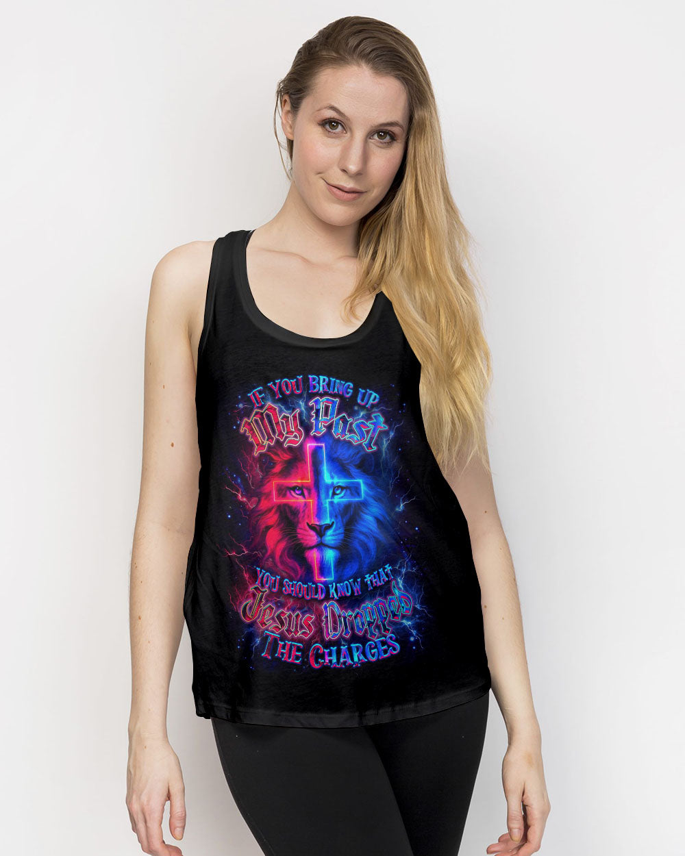 Jesus Dropped The Charges Lion Women's All Over Print Shirt - Yhdu0707253