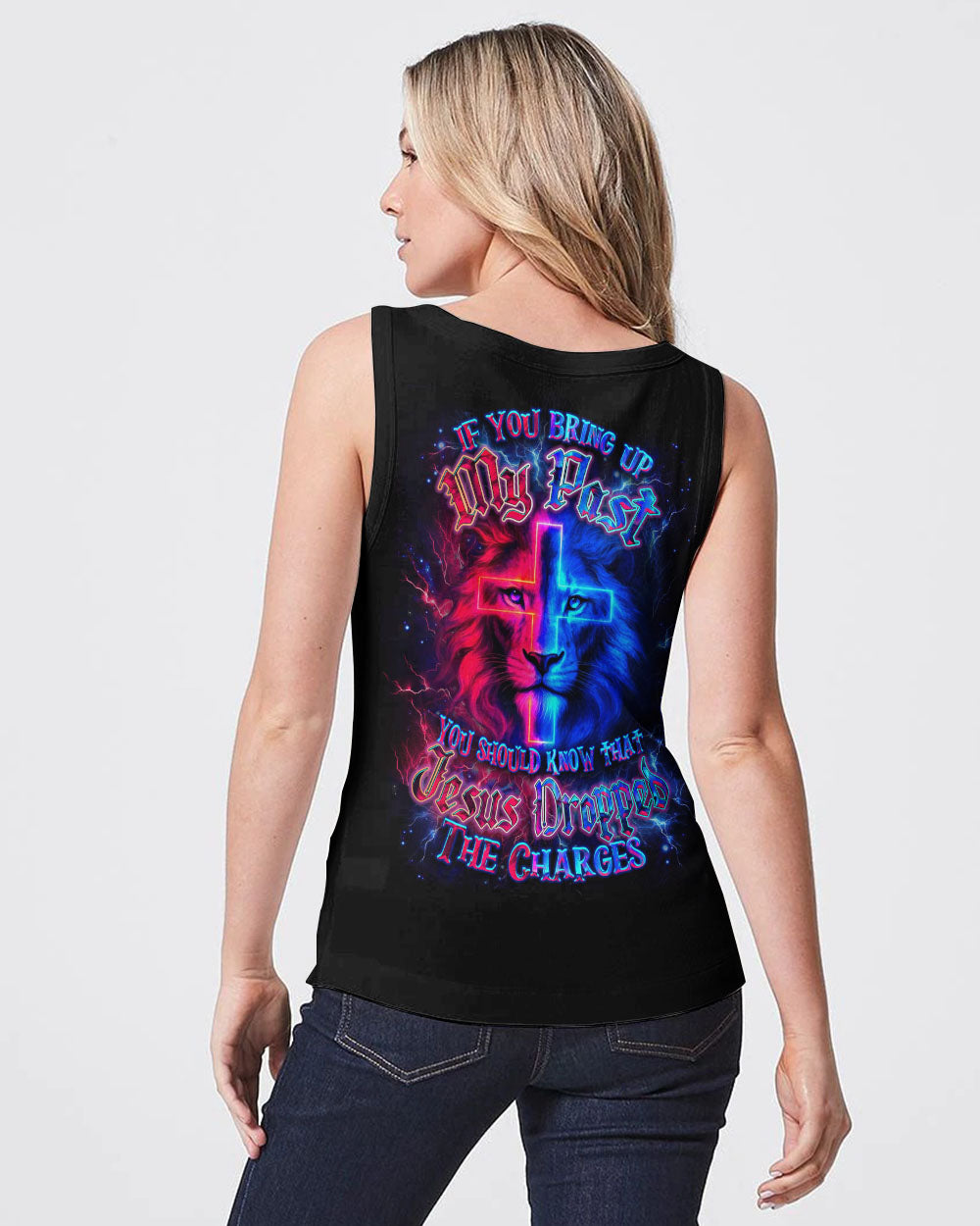Jesus Dropped The Charges Lion Women's All Over Print Shirt - Yhdu0707253