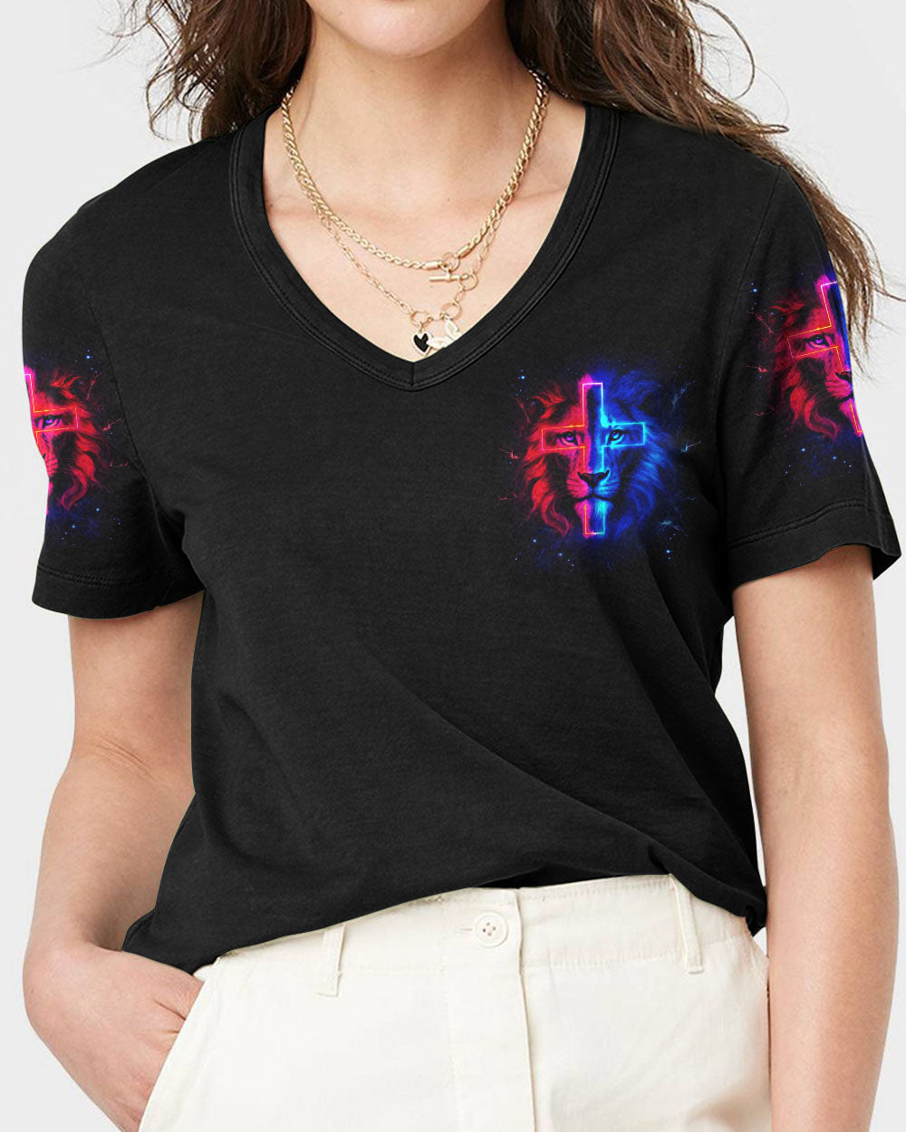 Jesus Dropped The Charges Lion Women's All Over Print Shirt - Yhdu0707253