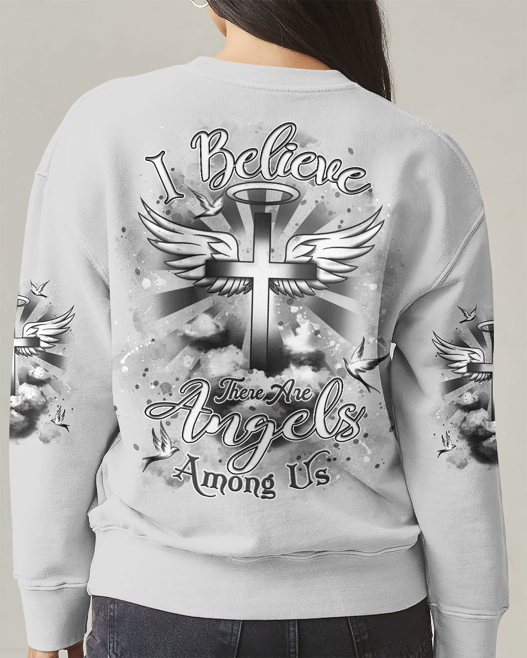 I Believe There Are Angels Among Us Women's All Over Print Shirt - Yhdu0804253