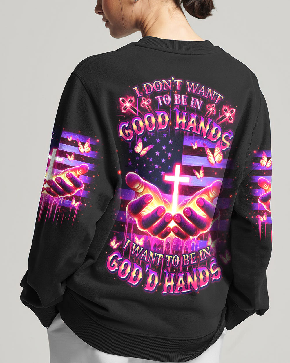 I Want To Be In God's Hands Women's All Over Print Shirt - Yhdu1012242