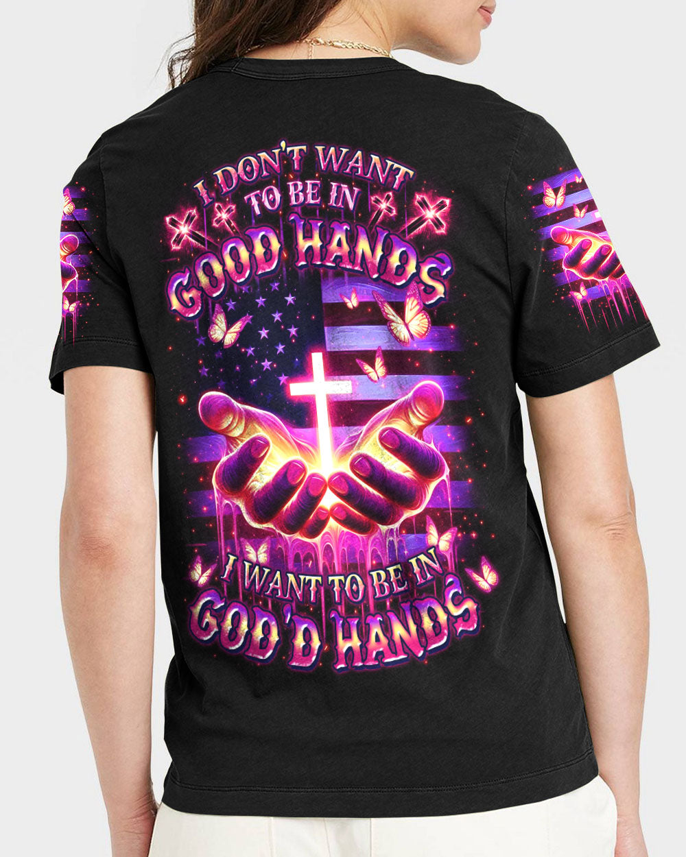 I Want To Be In God's Hands Women's All Over Print Shirt - Yhdu1012242