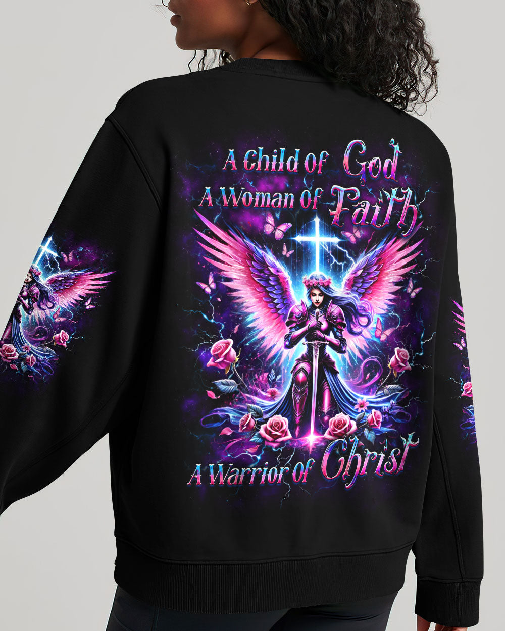 A Child Of God A Woman Of Faith Women's All Over Print Shirt - Yhdu1112242