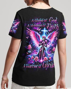 A Child Of God A Woman Of Faith Women's All Over Print Shirt - Yhdu1112242