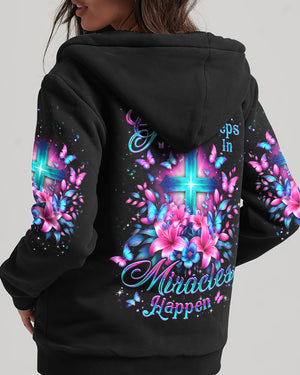 When God Steps In Miracles Happen Women's All Over Print Shirt - Yhdu1504244