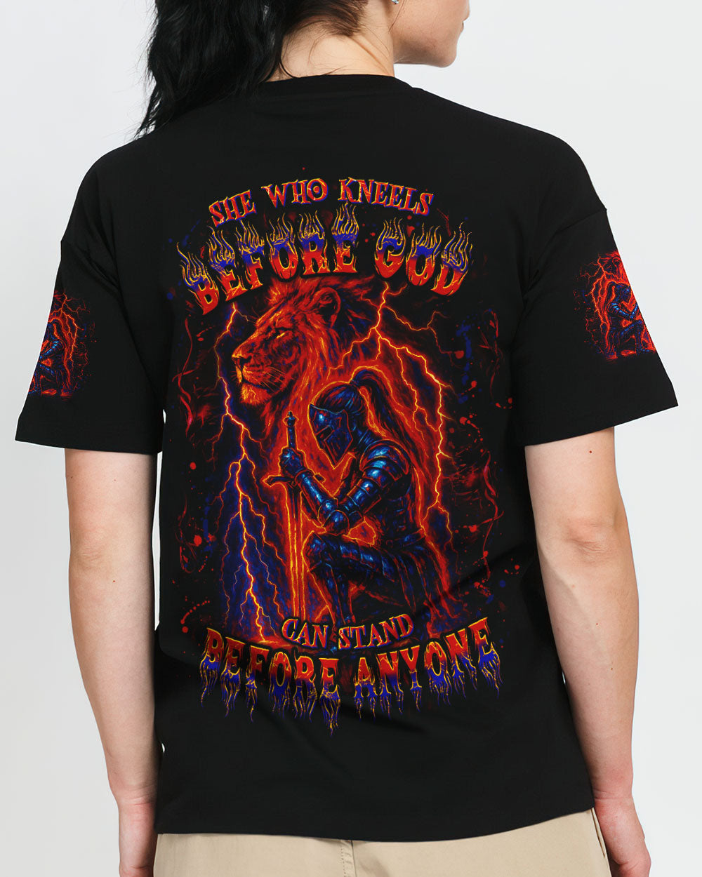 She Who Kneels Before God Women's All Over Print Shirt - Yhdu1607254