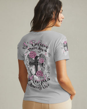 I Believe There Are Angels Among Us Women's All Over Print Shirt - Yhdu1609243