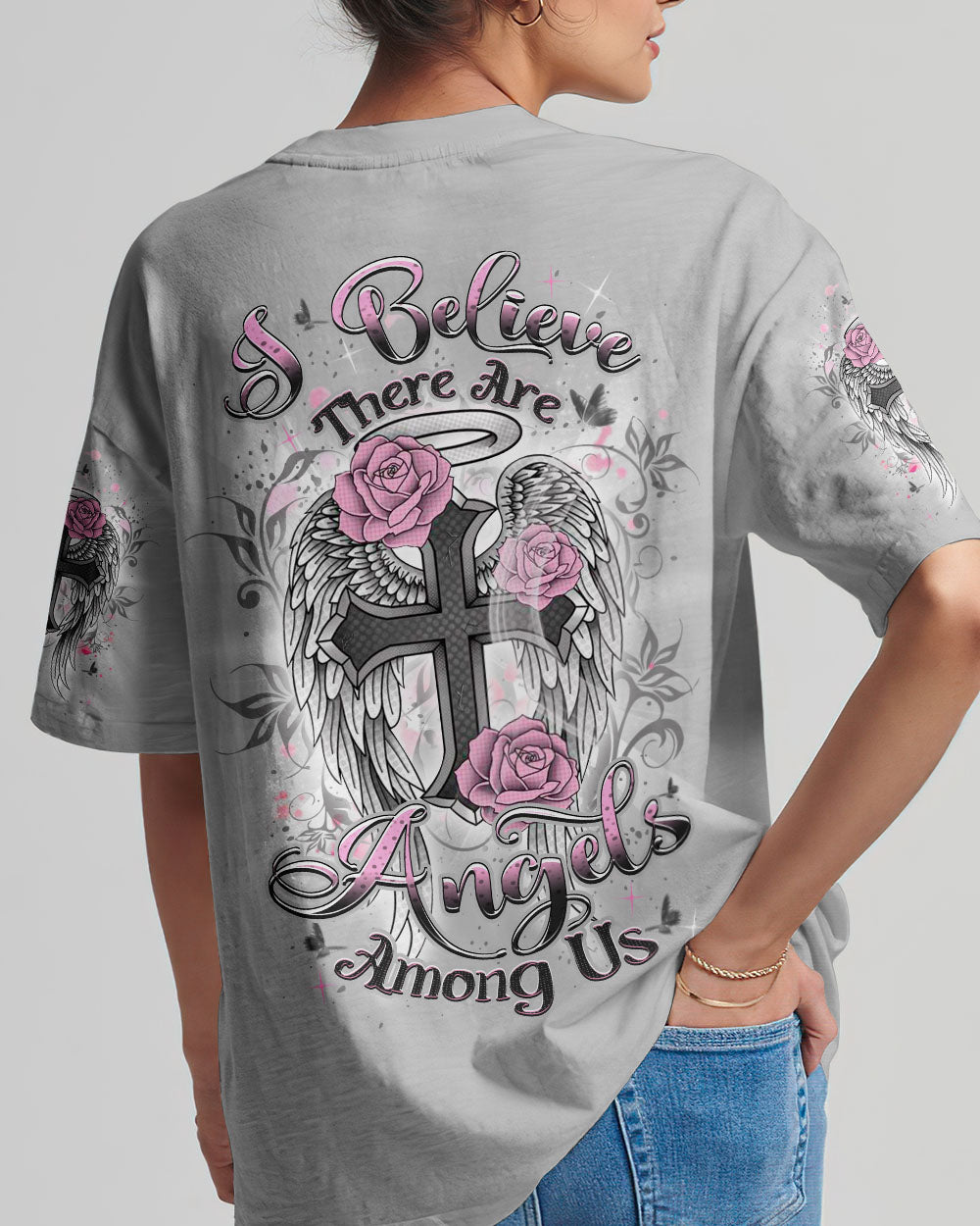 I Believe There Are Angels Among Us Women's All Over Print Shirt - Yhdu1609243