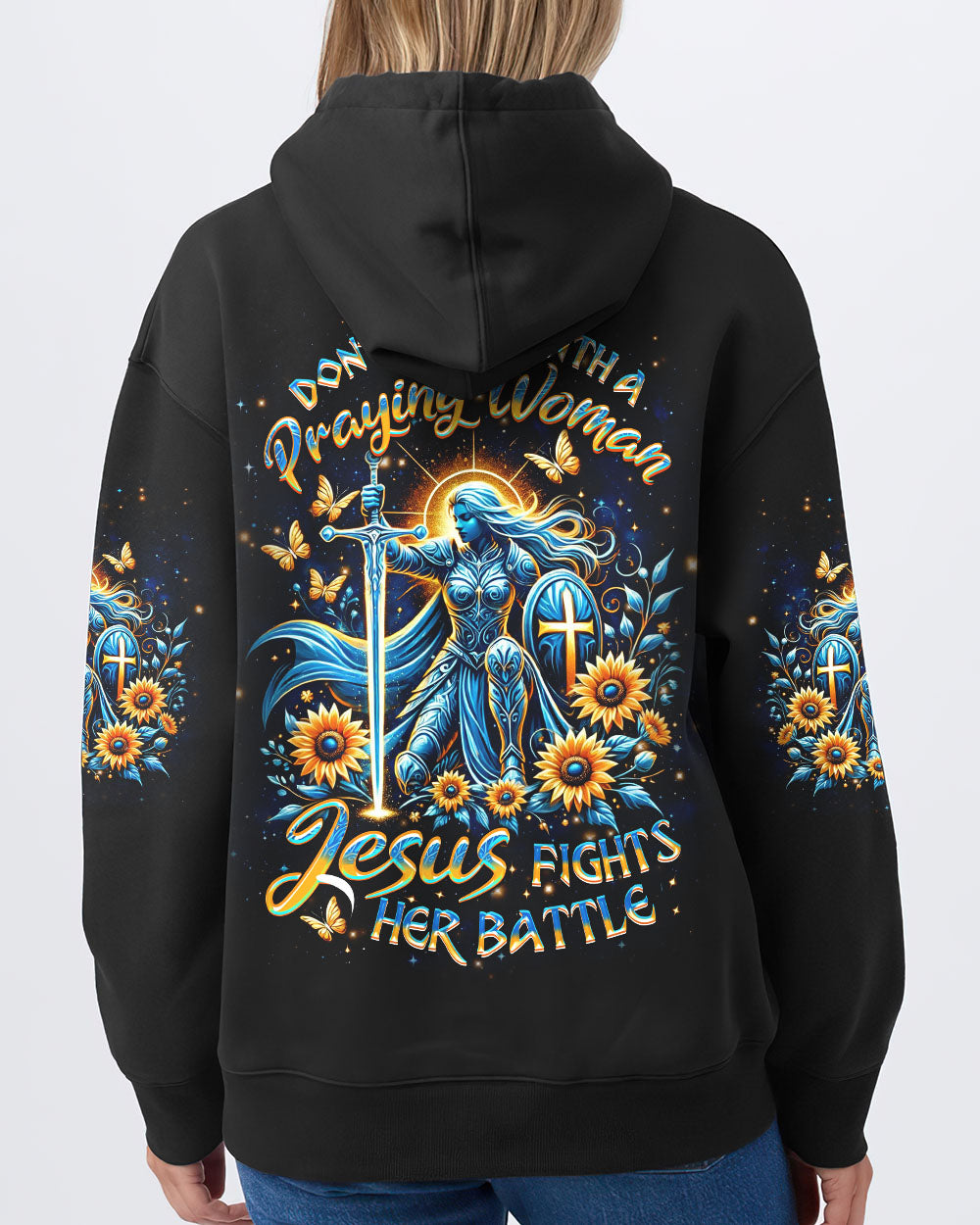 Don't Mess With A Praying Woman Woman's All Over Print Shirt - Yhdu1701253