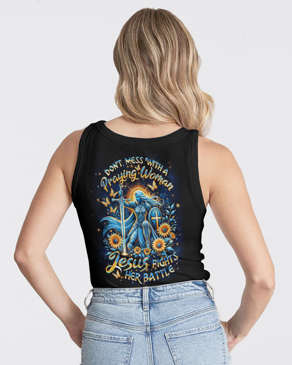 Don't Mess With A Praying Woman Woman's All Over Print Shirt - Yhdu1701253