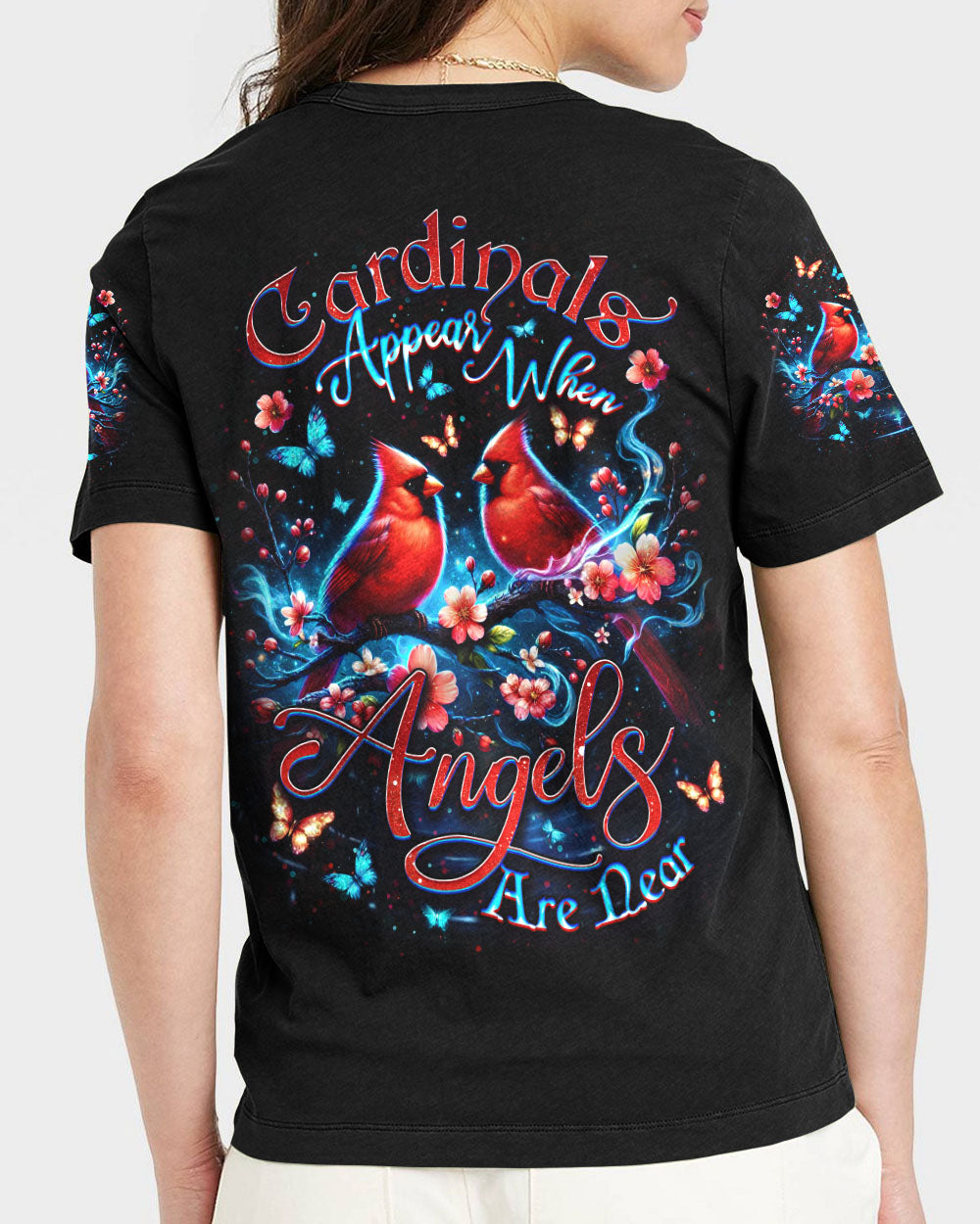 Cardinals Appear When Angels Are Near Women's All Over Print Shirt - Yhdu1703254