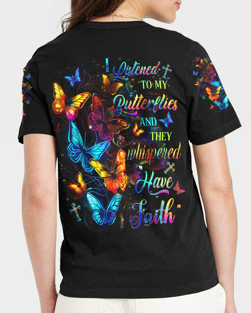 I Listened To My Butterflies Women's All Over Print Shirt - Yhdu1802251