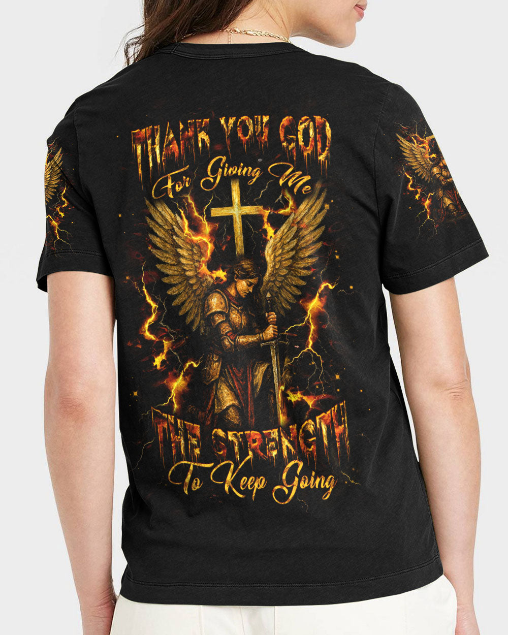 Thank You God Warrior Women's All Over Print Shirt - Yhdu1804252