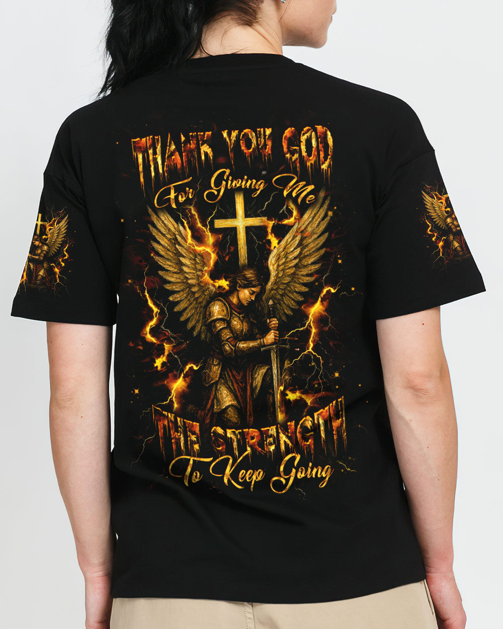 Thank You God Warrior Women's All Over Print Shirt - Yhdu1804252