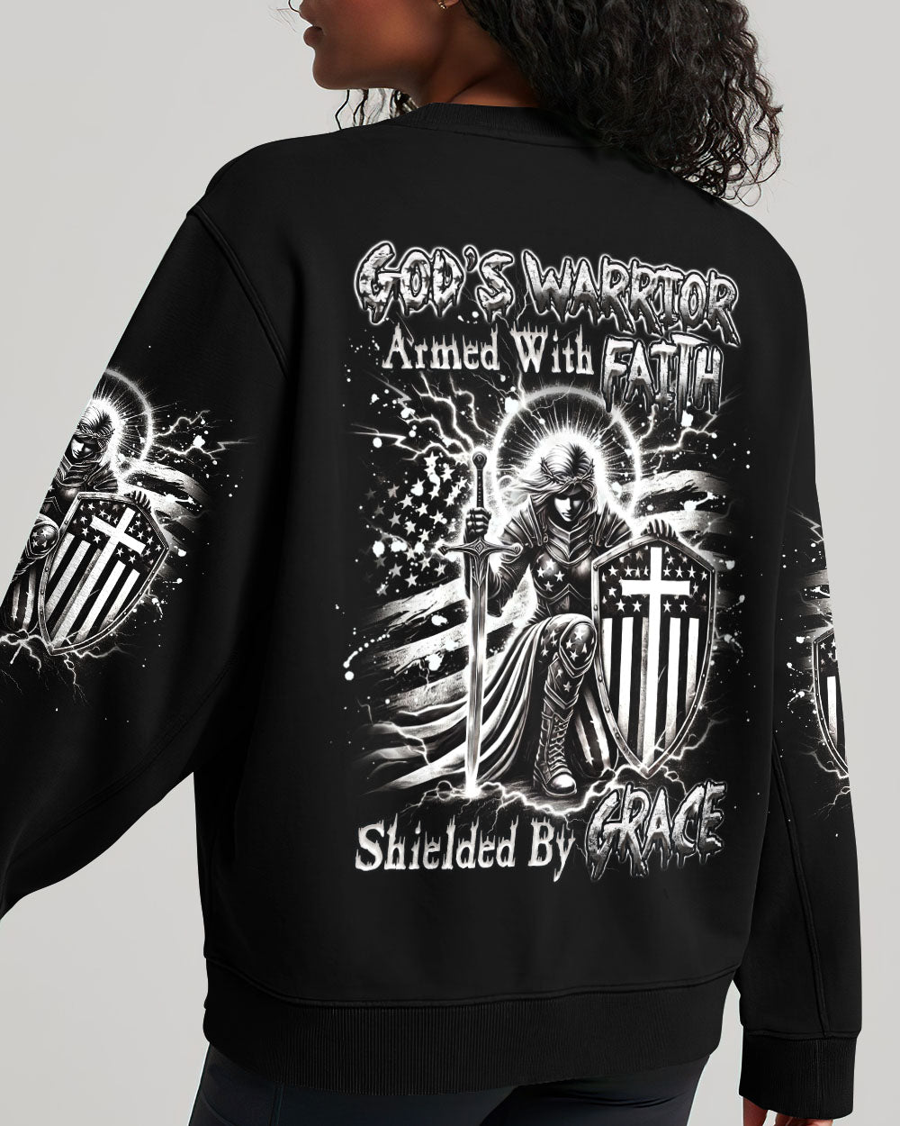 God's Warrior Women's All Over Print Shirt - Yhdu1902253