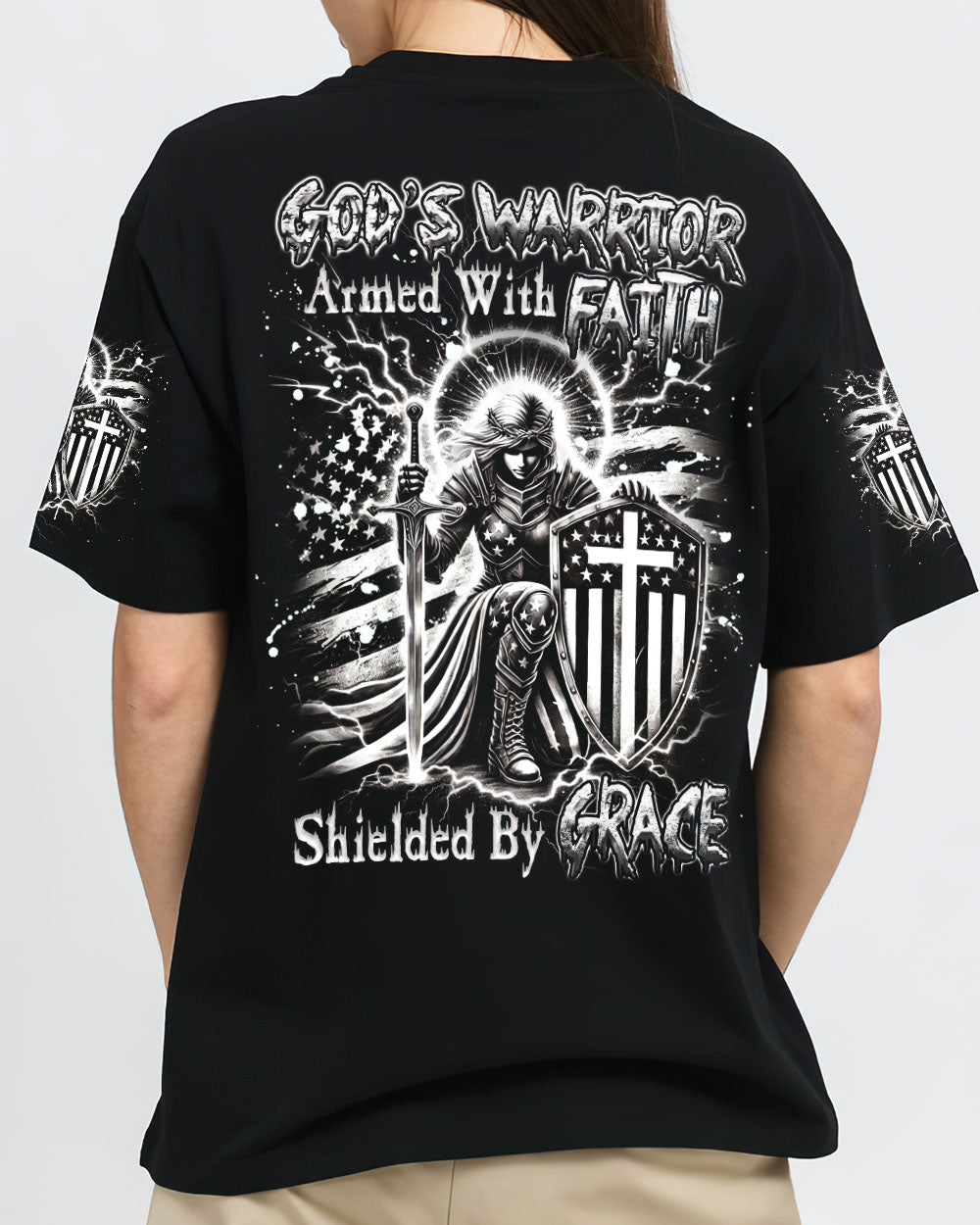 God's Warrior Women's All Over Print Shirt - Yhdu1902253