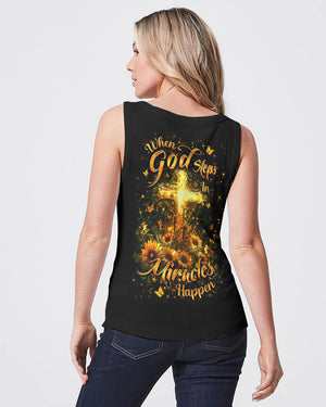 When God Steps In Miracles Happen Women's All Over Print Shirt - Yhdu1909243