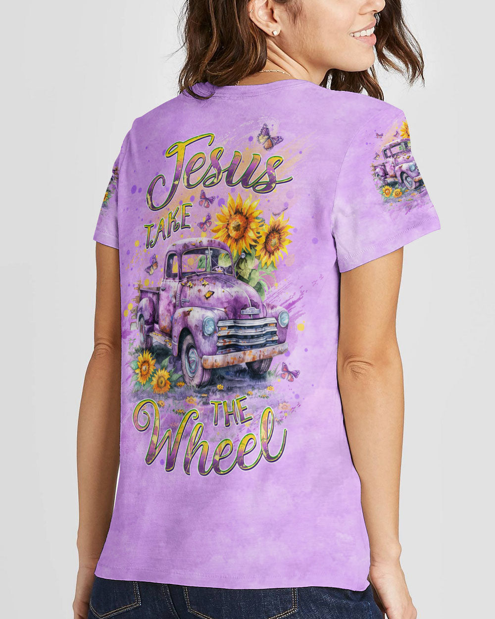 Jesus Take The Wheel Women's All Over Print Shirt - Yhdu2404242