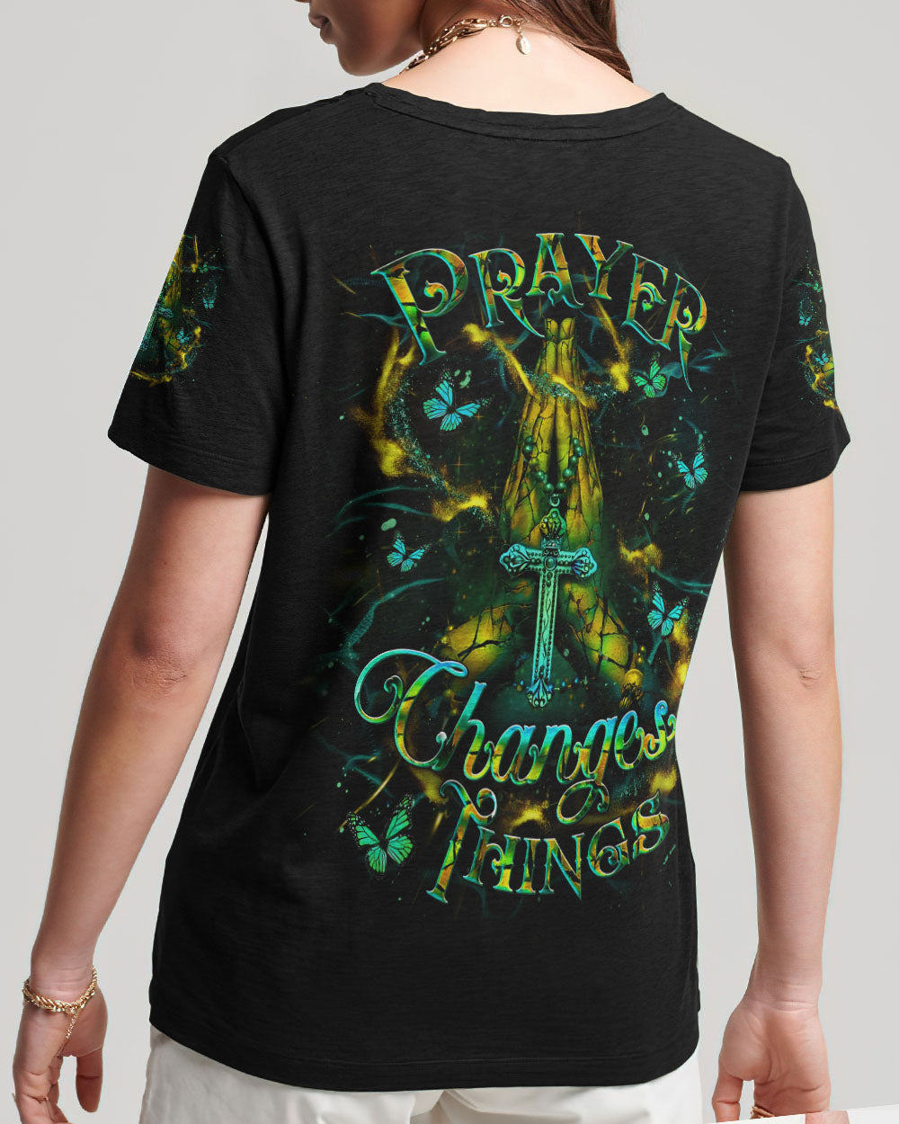 Prayer Changes Things Women's All Over Print Shirt - Yhdu2606252
