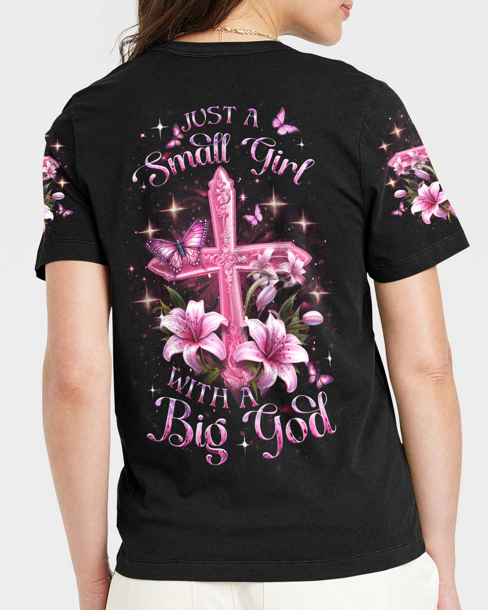 Just A Small Girl With A Big God Women's All Over Print Shirt - Yhdu2612234