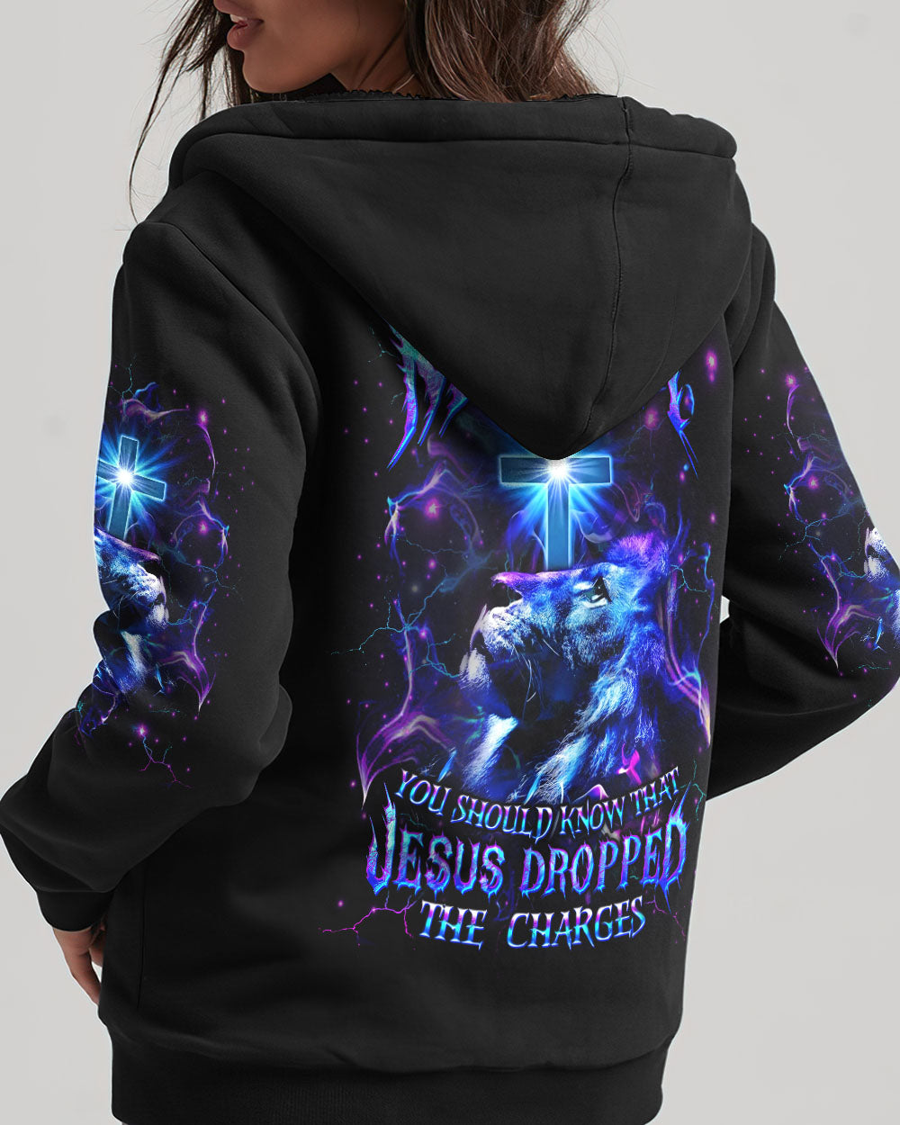 Jesus Dropped The Charges Lion Women's All Over Print Shirt - Yhdu2708241