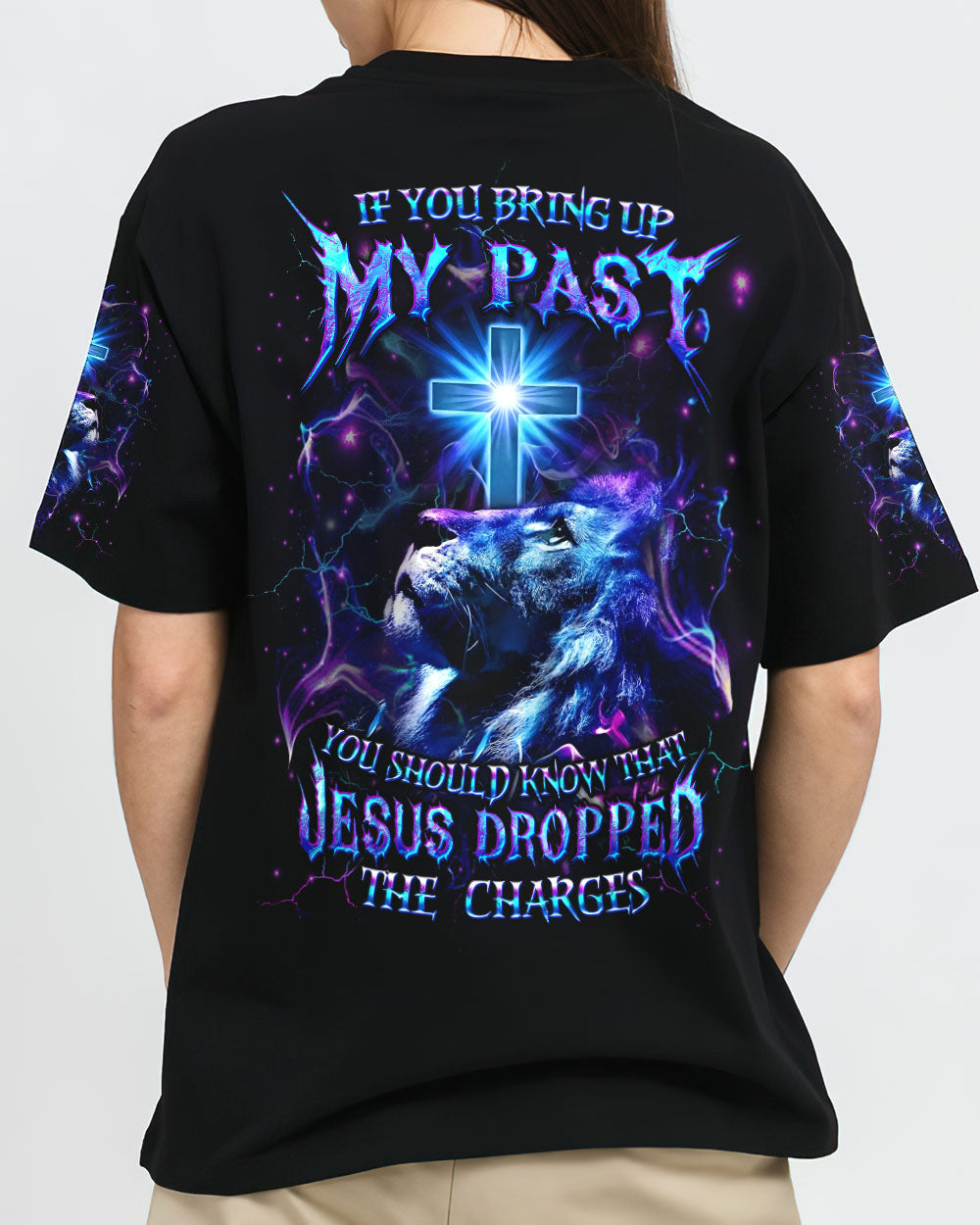 Jesus Dropped The Charges Lion Women's All Over Print Shirt - Yhdu2708241