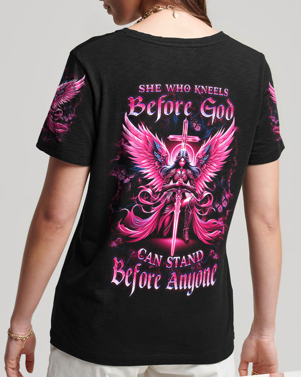 She Who Kneels Before God Women's All Over Print Shirt - Yhdu2812233