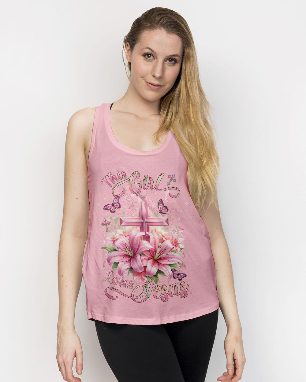 This Girl Loves Jesus Women's All Over Print Shirt - Yhdu2912233