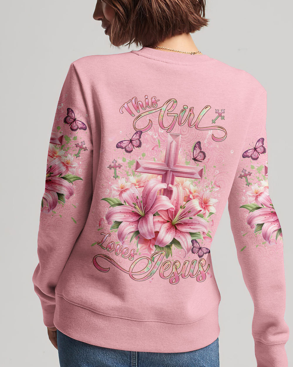 This Girl Loves Jesus Women's All Over Print Shirt - Yhdu2912233