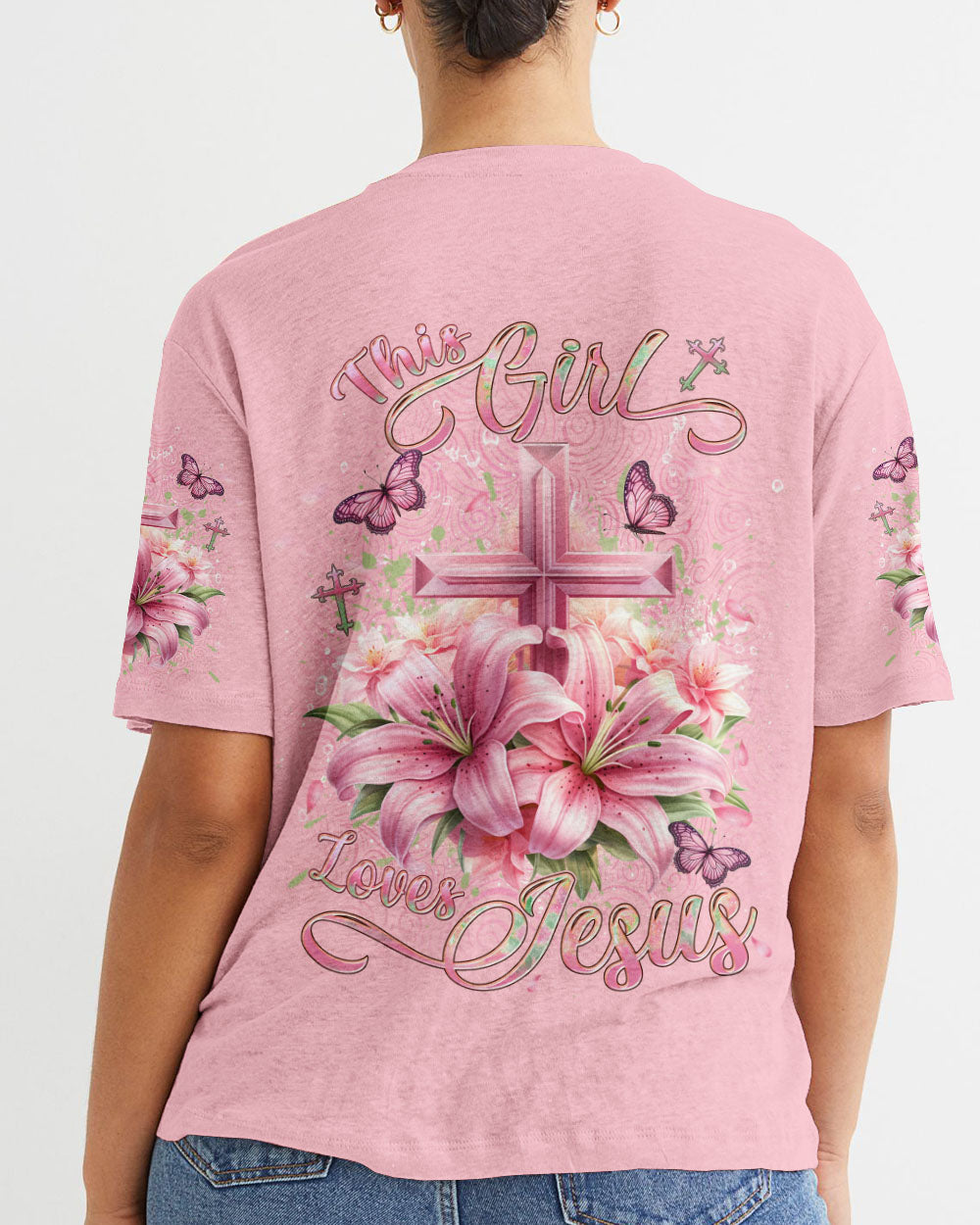 This Girl Loves Jesus Women's All Over Print Shirt - Yhdu2912233