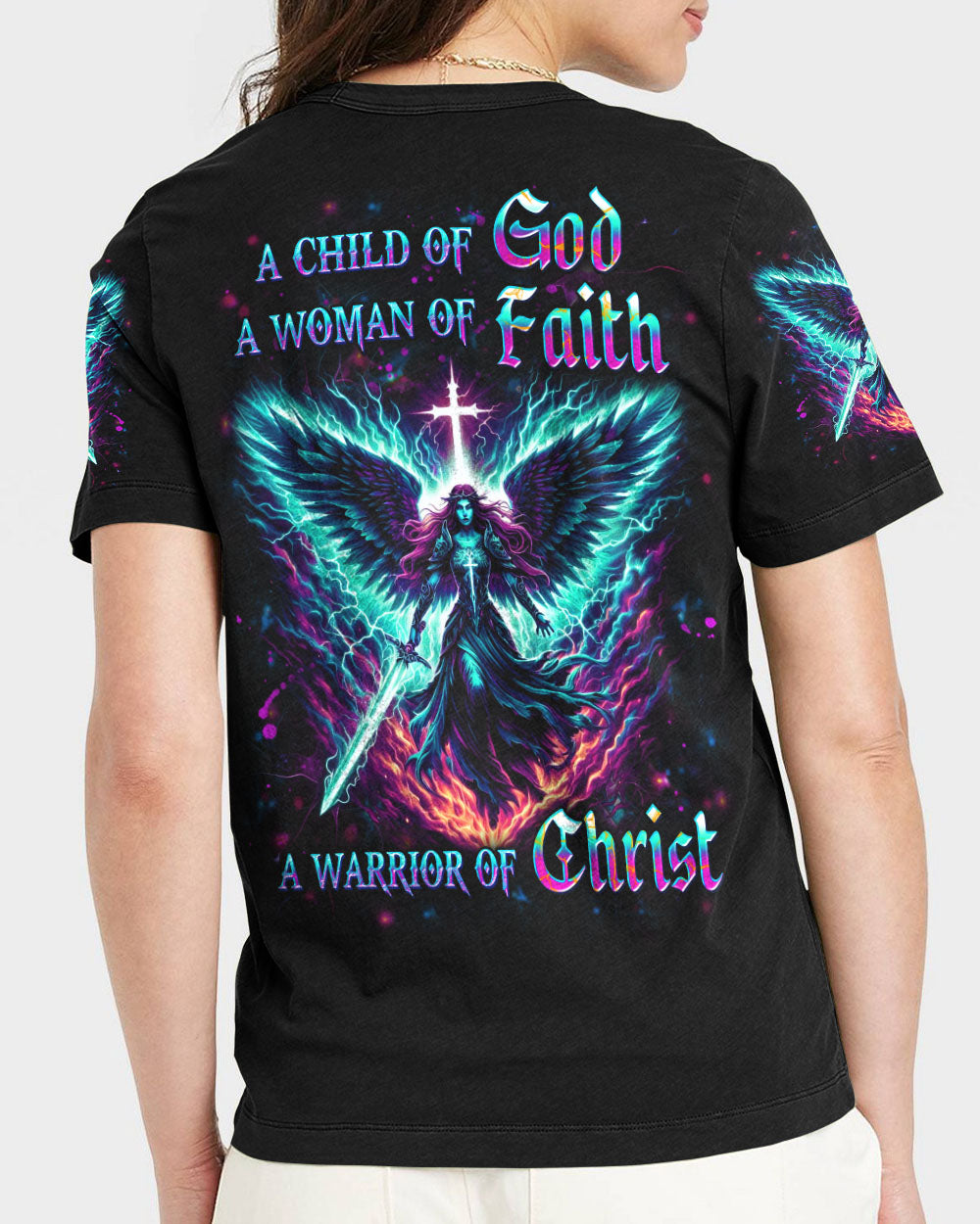 A Child Of God A Woman Of Faith Women's All Over Print Shirt - Yhdu3010241