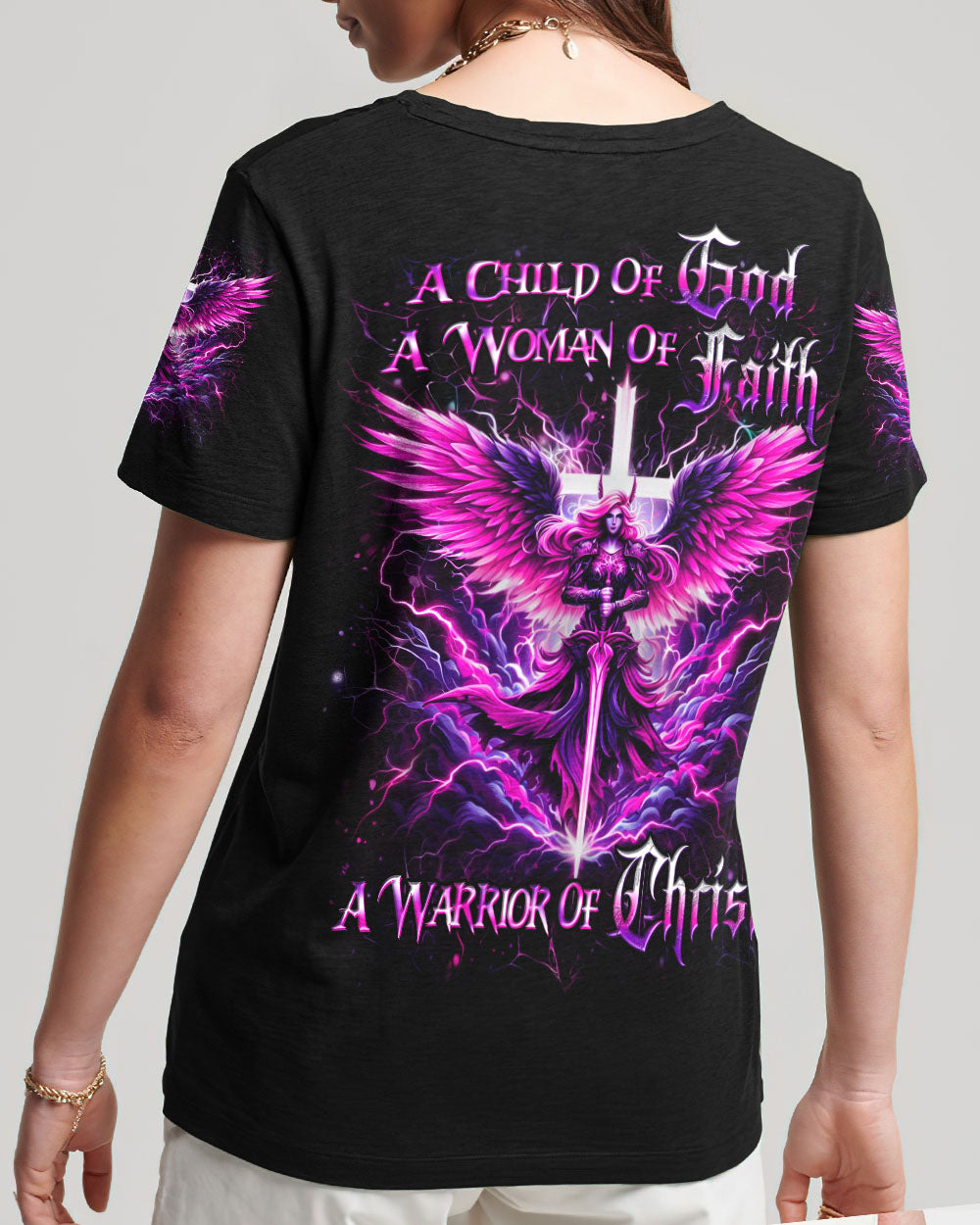 A Child Of God A Woman Of Faith Women's All Over Print Shirt - Yhdu3110242