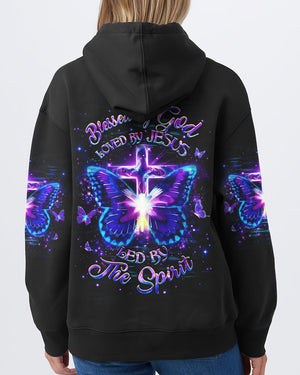 Blessed By God Loved By Jesus Butterfly Women's All Over Print Shirt - Yhhg0501262