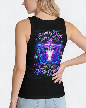 Blessed By God Loved By Jesus Butterfly Women's All Over Print Shirt - Yhhg0501262