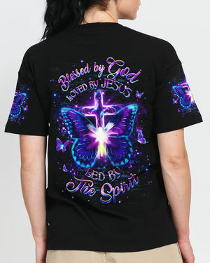 Blessed By God Loved By Jesus Butterfly Women's All Over Print Shirt - Yhhg0501262