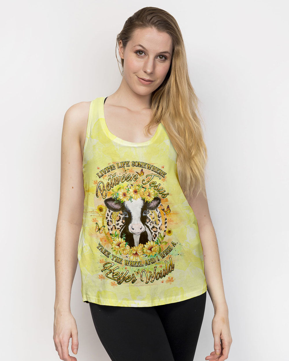 Living Life Somewhere Between Jesus Heifer Women's All Over Print Shirt - Yhhg0605243