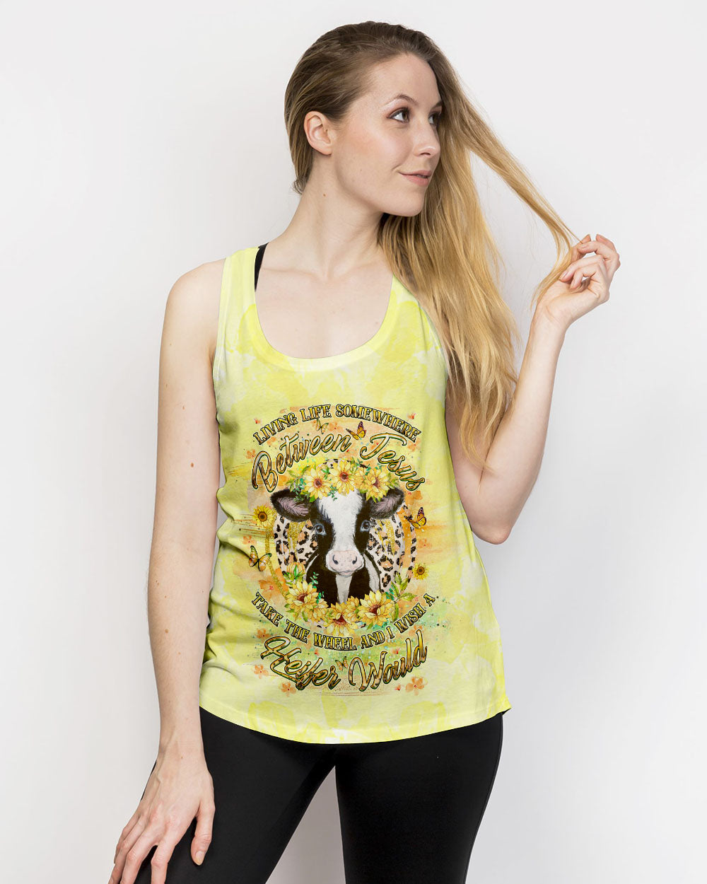 Living Life Somewhere Between Jesus Heifer Women's All Over Print Shirt - Yhhg0605243