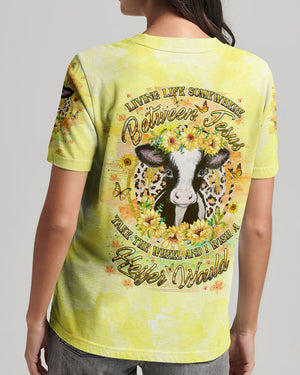 Living Life Somewhere Between Jesus Heifer Women's All Over Print Shirt - Yhhg0605243