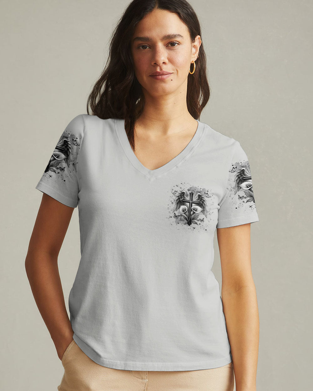 I Believe There Are Angels Among Us Wings Women's All Over Print Shirt - Yhhg0707254