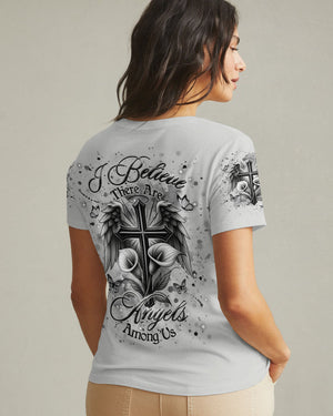 I Believe There Are Angels Among Us Wings Women's All Over Print Shirt - Yhhg0707254