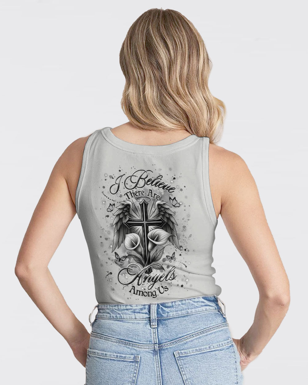 I Believe There Are Angels Among Us Wings Women's All Over Print Shirt - Yhhg0707254