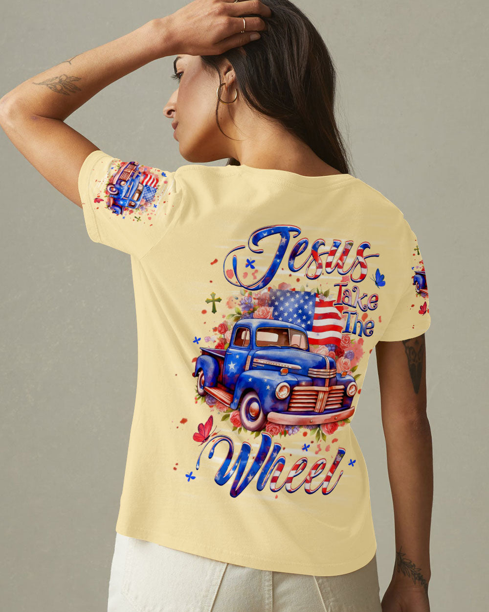 Jesus Take The Wheel Sunflowers Women's All Over Print Shirt - Yhhg0809251