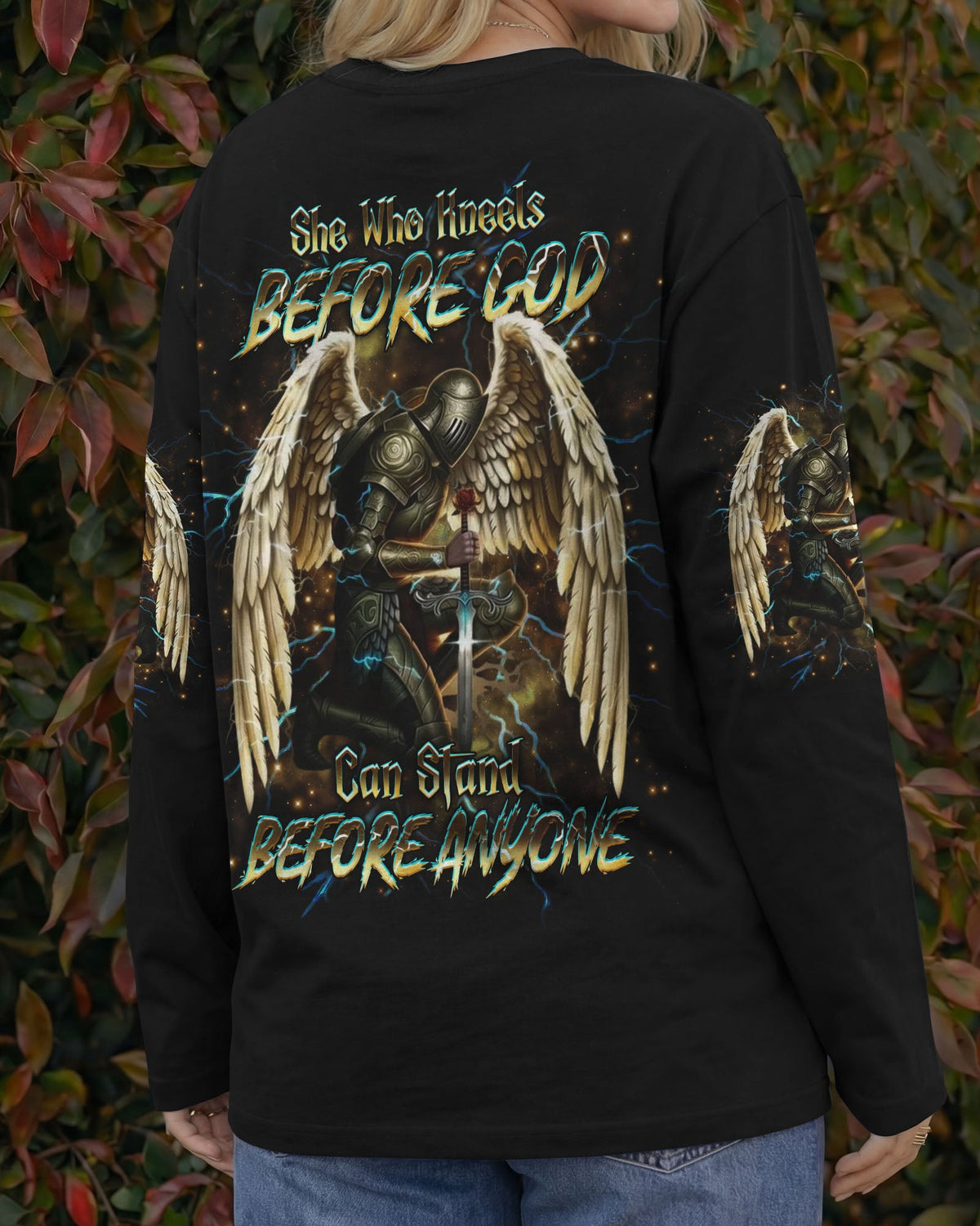 She Who Kneels Before God Women's All Over Print Shirt - Yhhg0902262