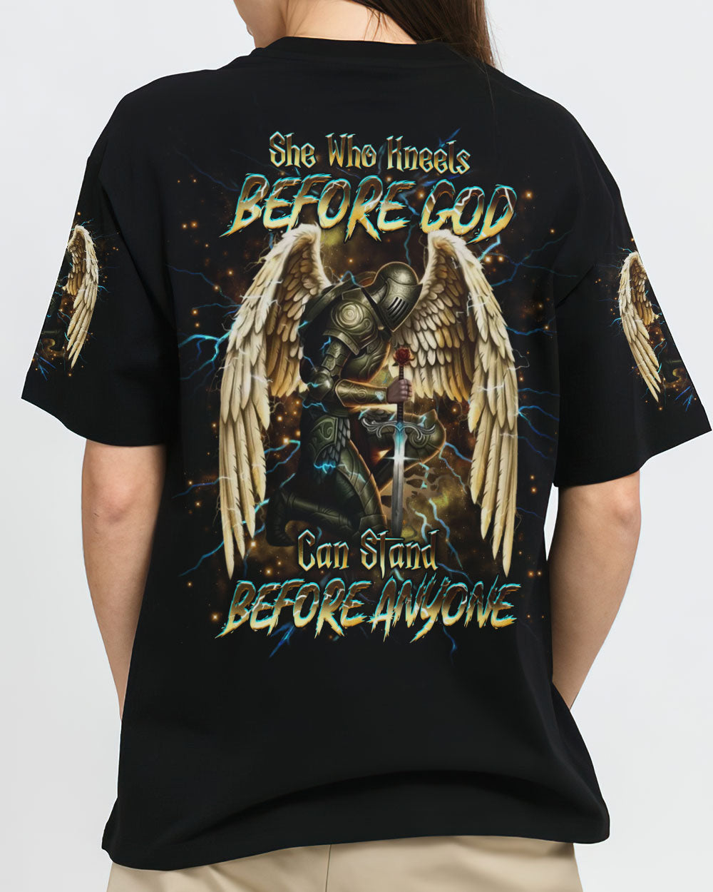 She Who Kneels Before God Women's All Over Print Shirt - Yhhg0902262