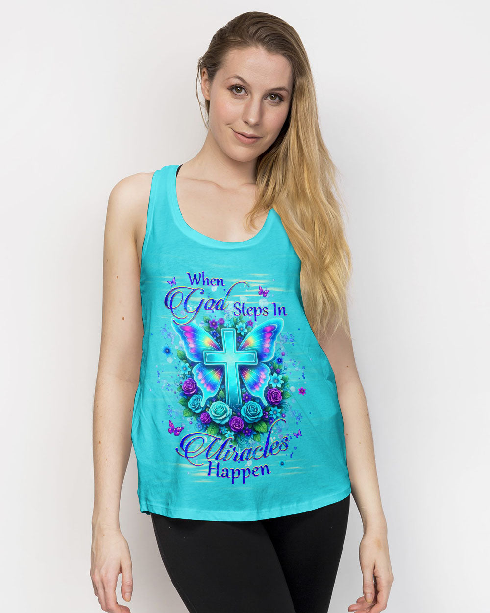 When God Steps In Miracles Happen Women's All Over Print Shirt - Yhhg1202262