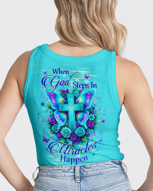 When God Steps In Miracles Happen Women's All Over Print Shirt - Yhhg1202262