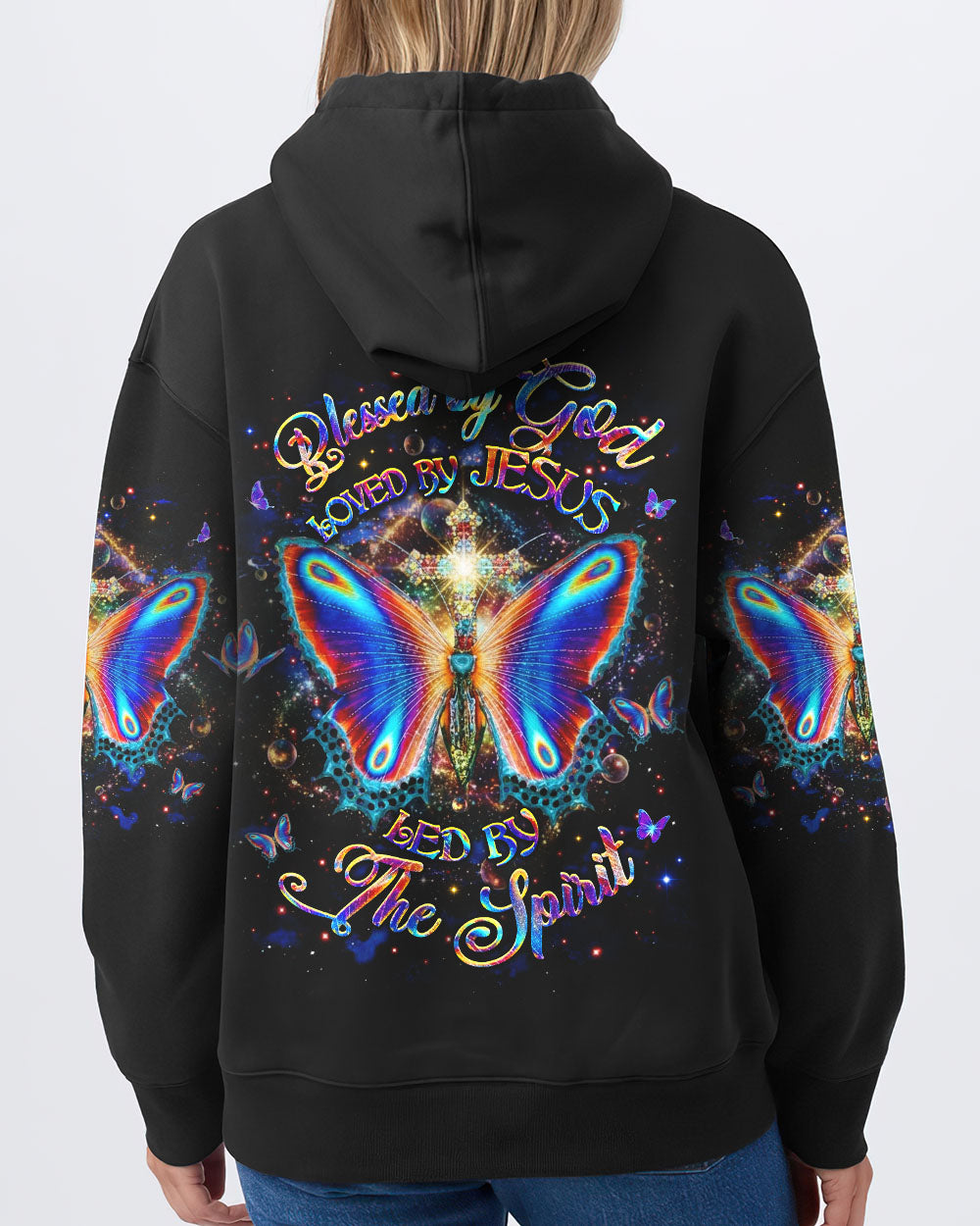 Blessed By God Loved By Jesus Butterfly Women's All Over Print Shirt - Yhhg1301262