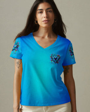 Faith Hope Love Butterfly Women's All Over Print Shirt - Yhhg1303253