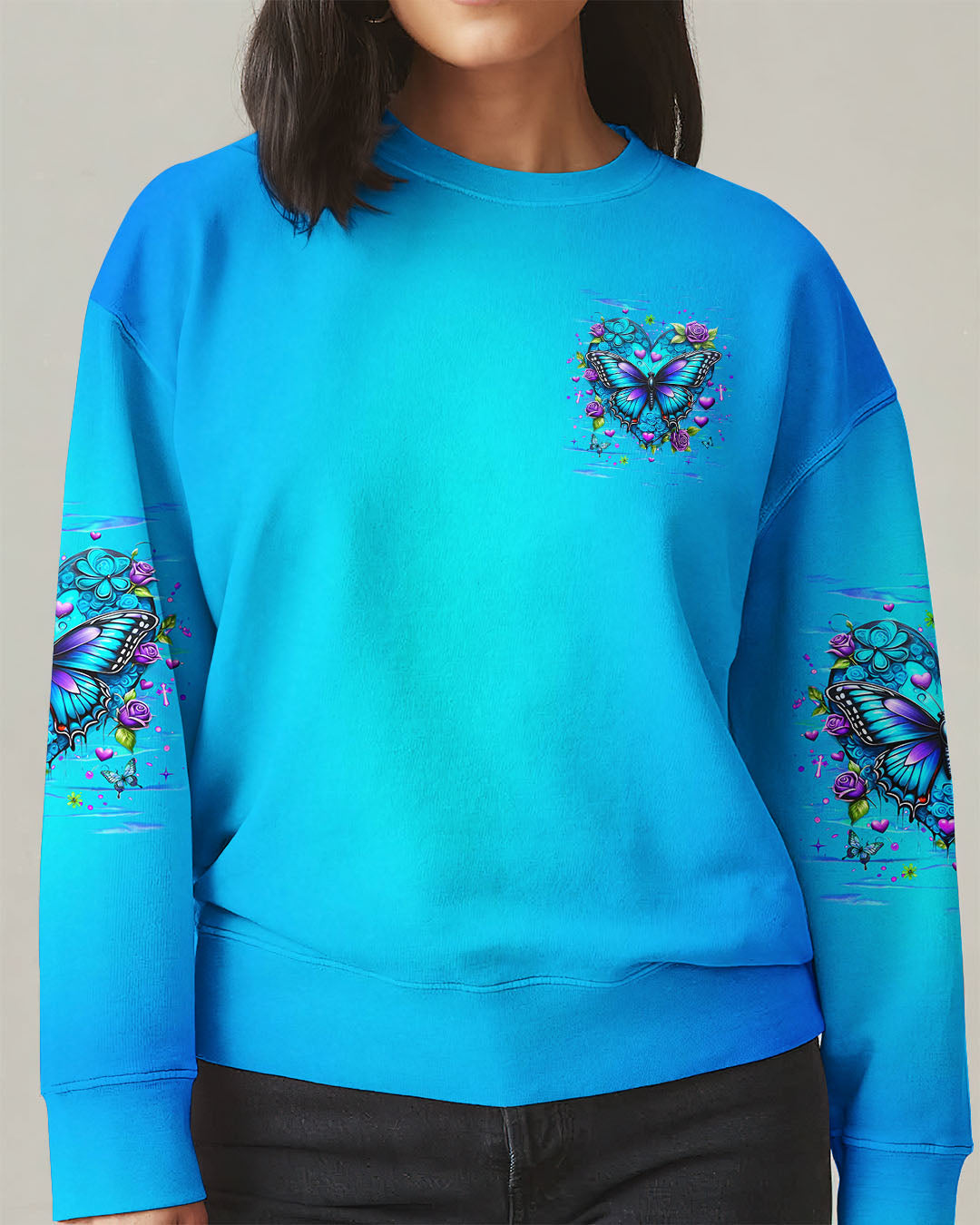 Faith Hope Love Butterfly Women's All Over Print Shirt - Yhhg1303253