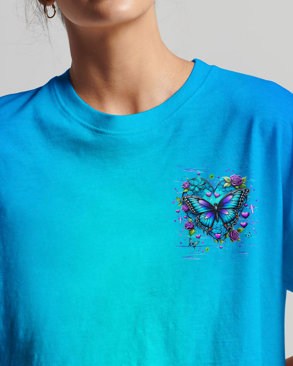 Faith Hope Love Butterfly Women's All Over Print Shirt - Yhhg1303253
